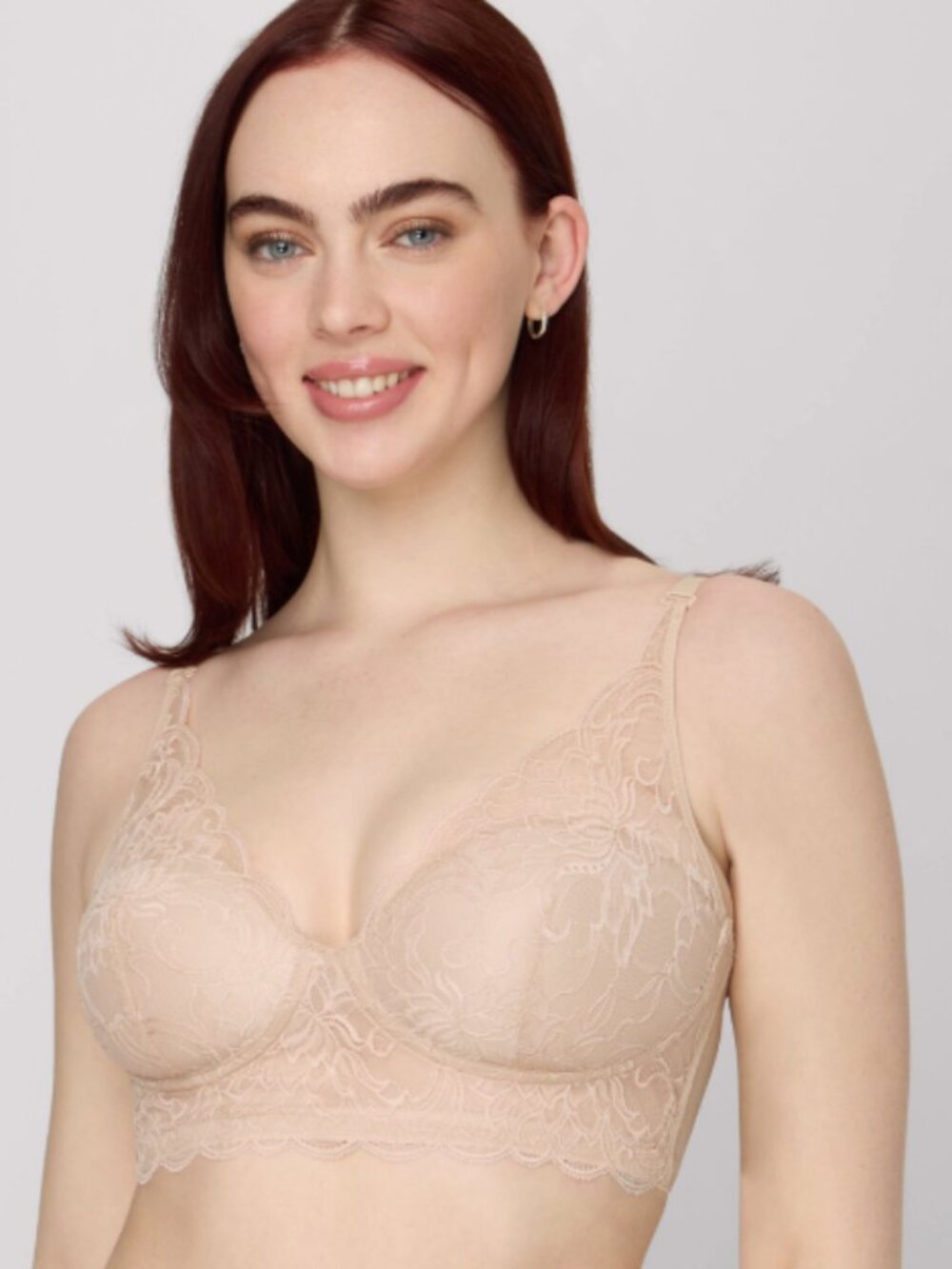 Maidenform Women's Lace Bralette Beige Size 38B 12675
